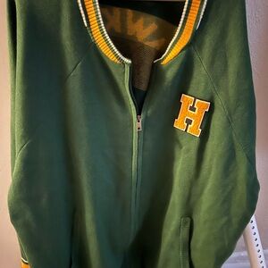 Green Varsity Jacket with Yellow H Patch [Stranger Things]